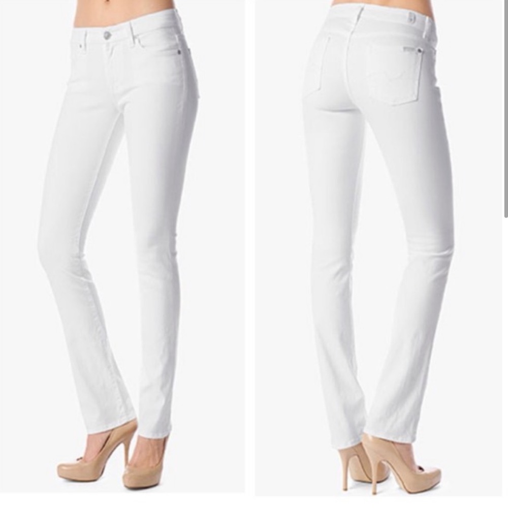 NEW 7 For All Mankind Kimmie Straight Leg Slim Illusion Luxe Jeans / Size 24